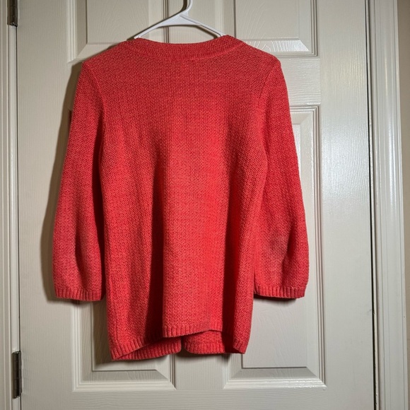 Christopher & Banks Vibrant Coral Cardigan Size S - Picture 5 of 10